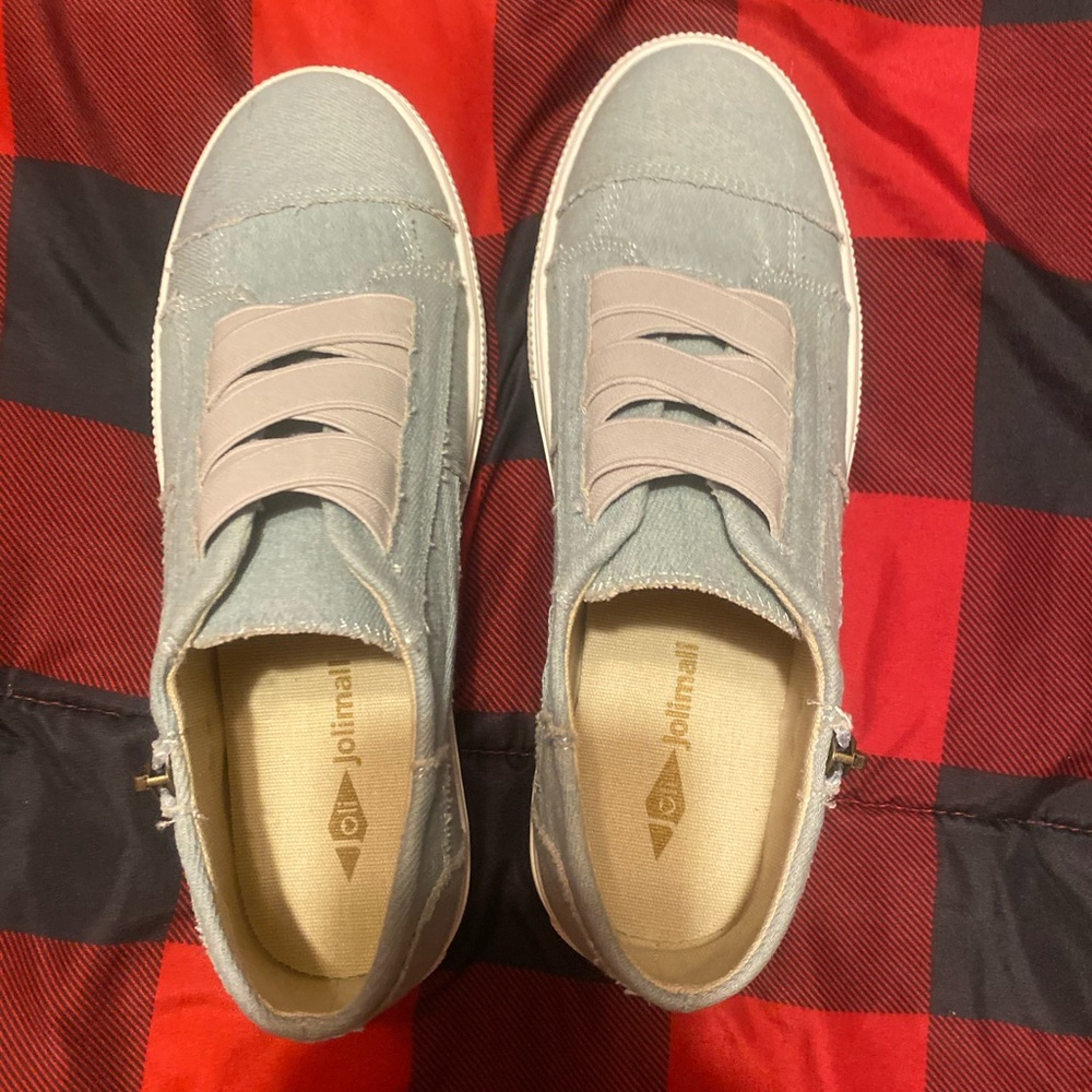 Brand new Grayish blue slip on sneakers